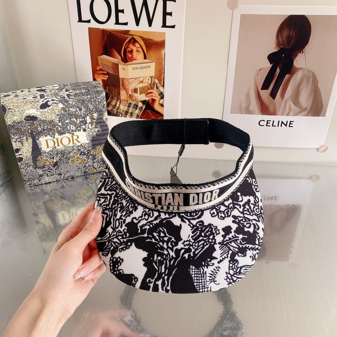 آفتابگیر پنبه دوزی قدیمی | کلاه چشمی قابل تنظیم طراح لوکس
