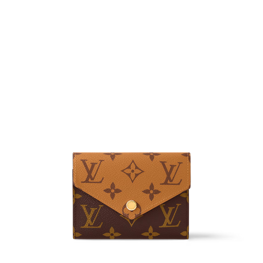Monogram Envelope Wallet – Compact Zip Card Holder with Elegant Design