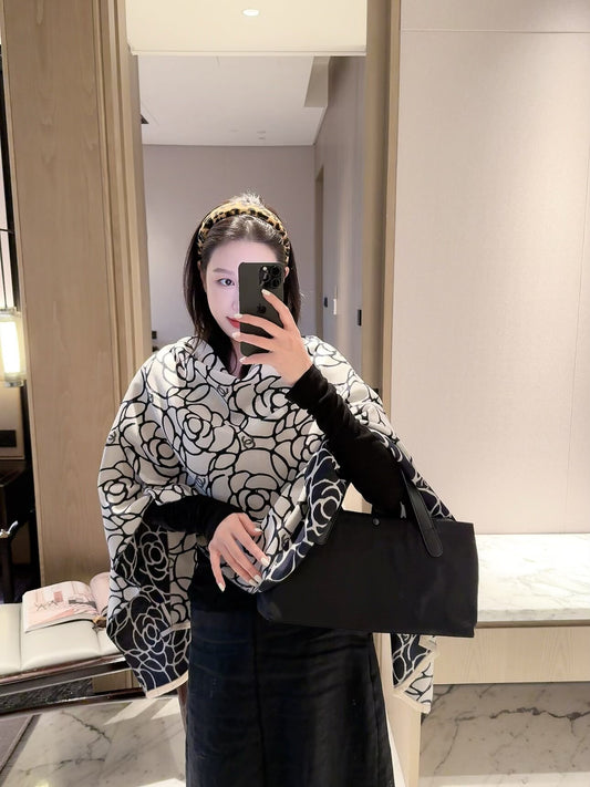 CC2026 New Camellia Cashmere Scarf