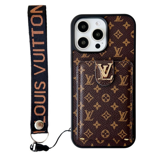 Custodia per iPhone a tracolla a colori classica di lusso