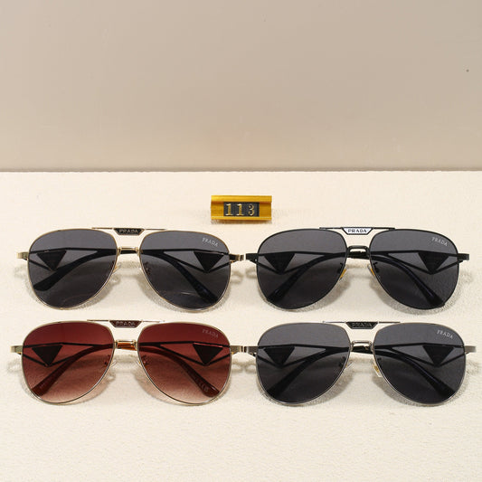 Luxury Metal Pilot Sunglasses 113