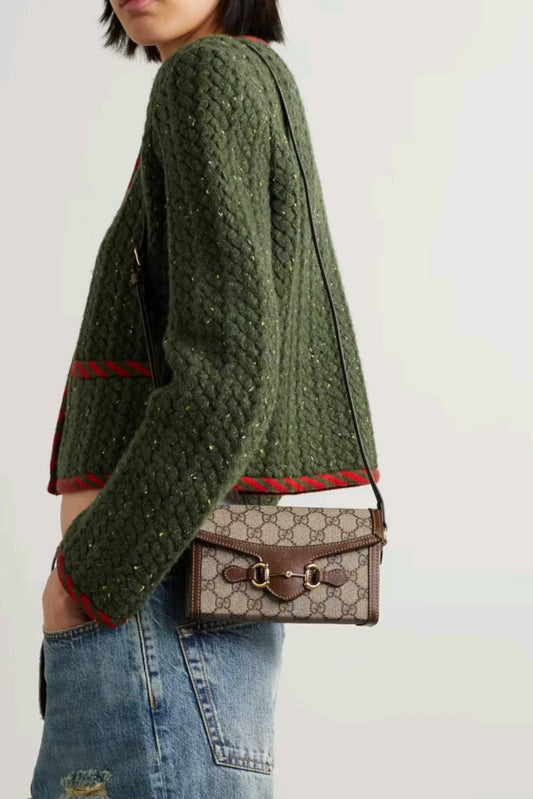 Horsebit 1955 Flap Crossbody Bag GG Coated Canvas Mini