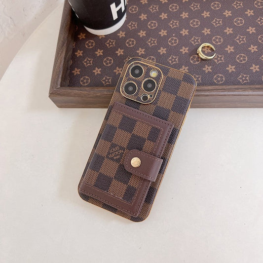 Étui pour iPhone Sac de carte de couleur classique de luxe