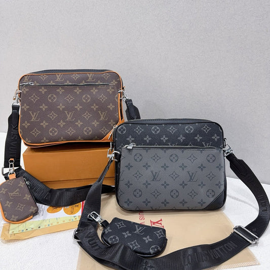 (Buy 3, pay for 2)Classic Monogram Trio Messenger Bag - A Fashion Must-Have 011
