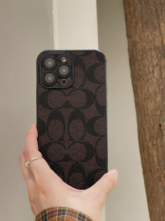 Классический чехол для iPhone, коричневый -QB240402