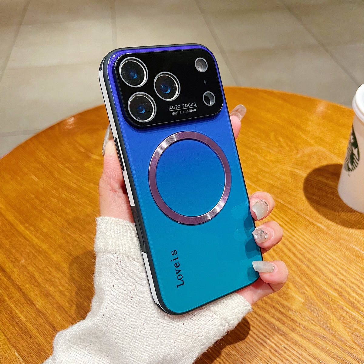 MagSafe Magnetic Gradient Telefonfodral med linsskydd