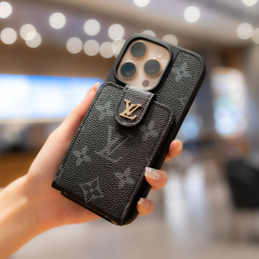Nova capa de telefone clássica luxuosa com porta-cartões 010