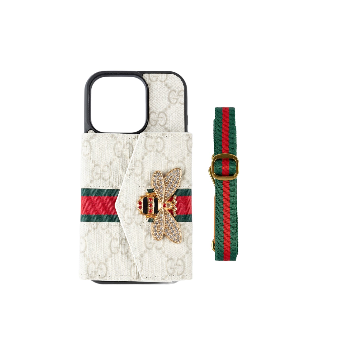 Premium Advanced Crossbody iPhone -kotelo korttipidikkeellä ja olkahihnalla