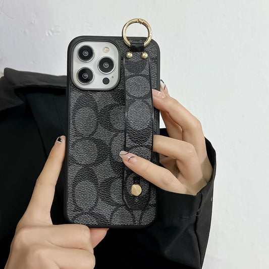 Capa clássica para iPhone com suporte, preta - Tamanho PW240330