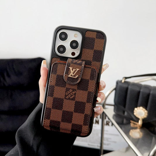 Étui pour iPhone de sac de carte classique de luxe