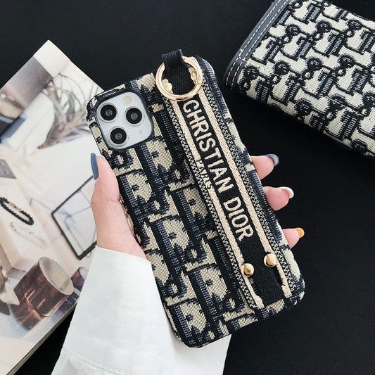 Capa para iPhone com pulseira clássica da moda