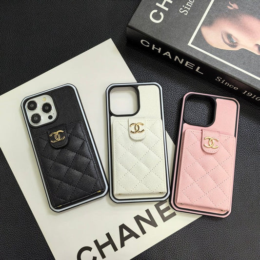 Elegante custodia per iPhone in pelle a tracolla