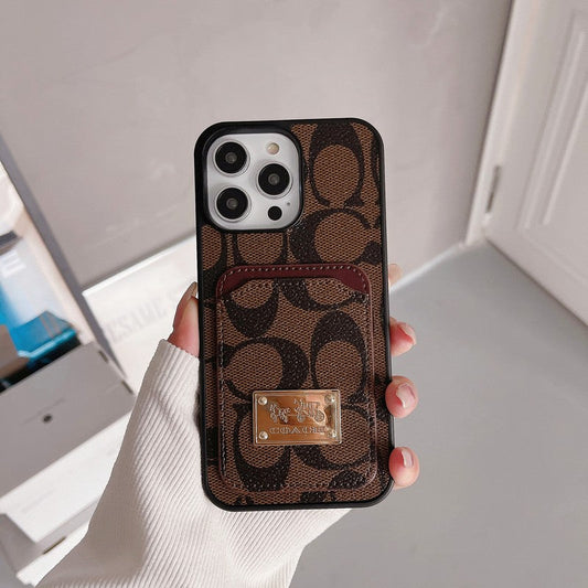 Klassisk kortväska i läder iPhonefodral