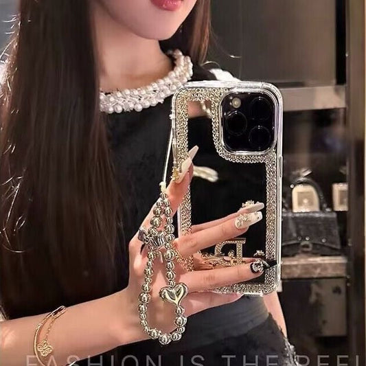Capa glamorosa para iPhone com espelho de beleza – estilo de maquiagem em movimento!