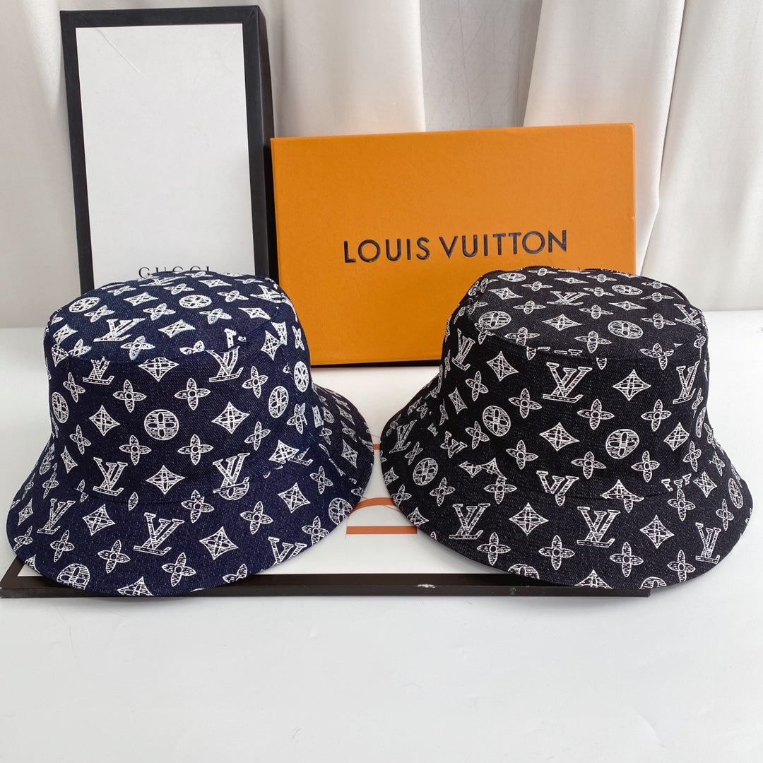 Luxury Monogram Denim Bucket Καπέλο | Καπέλο Luxury Designer 1v