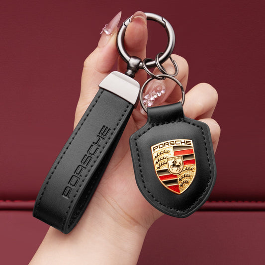 Portachiavi Porsche in vera pelle
