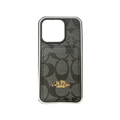 Klassisk iPhone-etui med kortholder kaffe -KB241416
