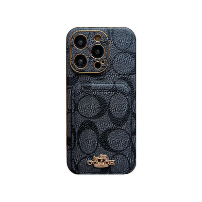 Klassisk iPhone-etui med kortholder kaffe -KB241651