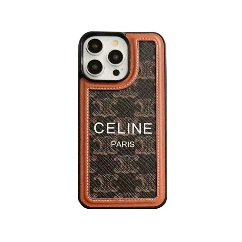 ホワイト セリーヌ iPhone ケース ストラップ付き-SZ231124