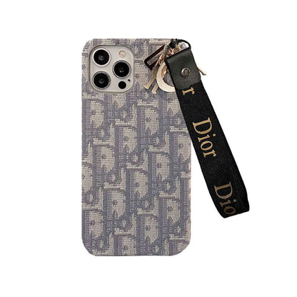 Modieus iPhone-hoesje met riem, zwart-GS240315