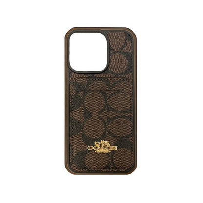 Klassisk iPhone-etui med kortholder kaffe -KB241416
