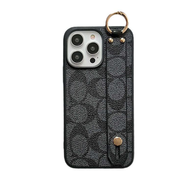 Klassieke iPhone-hoes met houder, zwart-SW240330