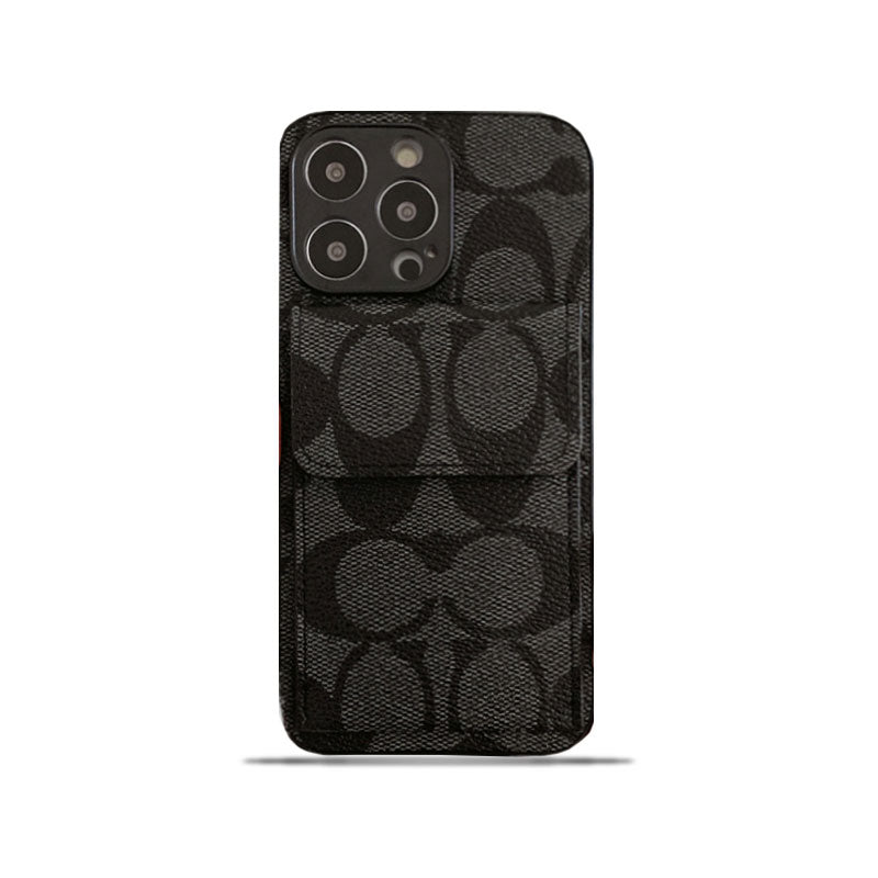 Klassisk iPhone-deksel med lommebok Svart-HP240513