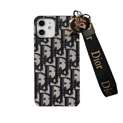 Modieus iPhone-hoesje met riem, zwart-GS240315