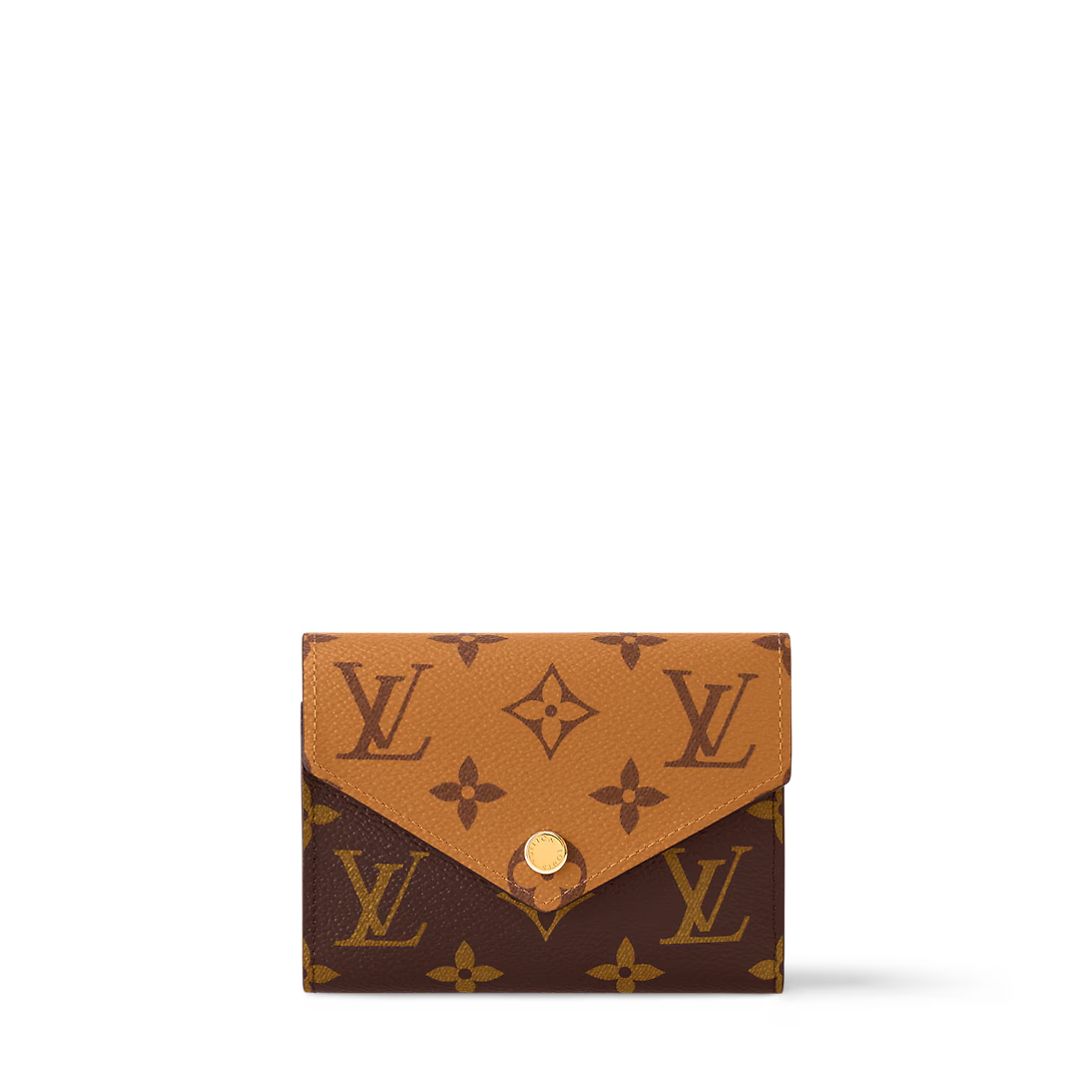 Monogram Envelope Wallet – Compact Zip Card Holder with Elegant Design