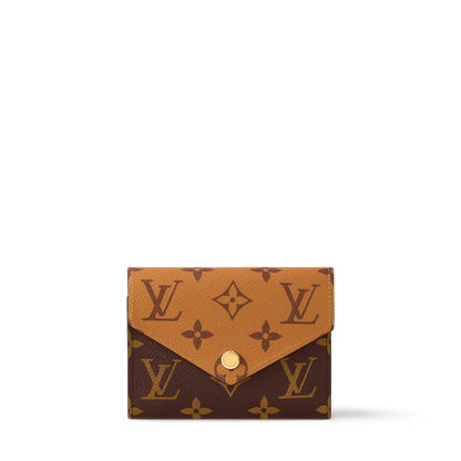 Monogram Envelope Wallet – Compact Zip Card Holder with Elegant Design