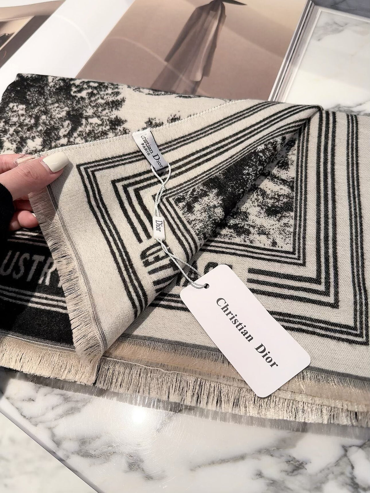 Dior 2026 New Jungle Zoo Cashmere Scarf
