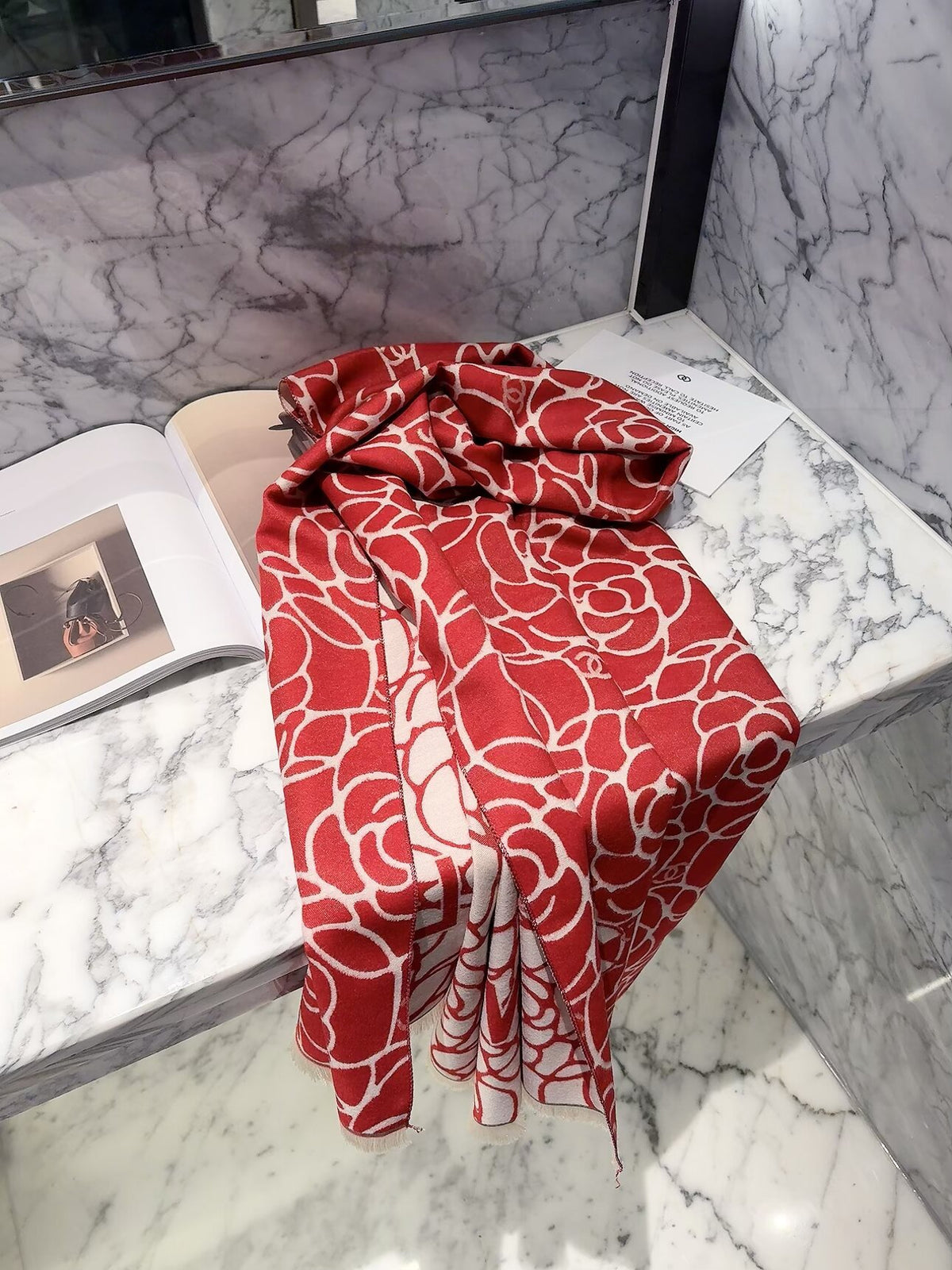 CC2026 New Camellia Cashmere Scarf