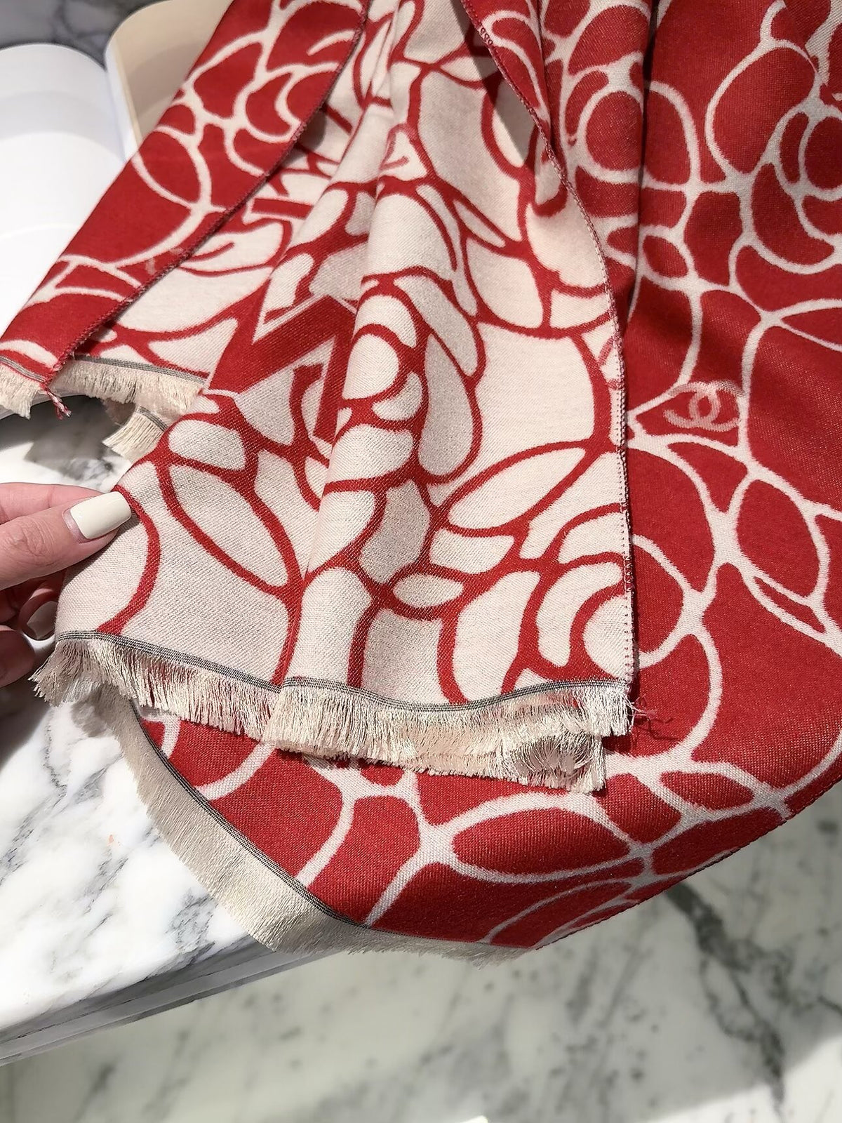 CC2026 New Camellia Cashmere Scarf