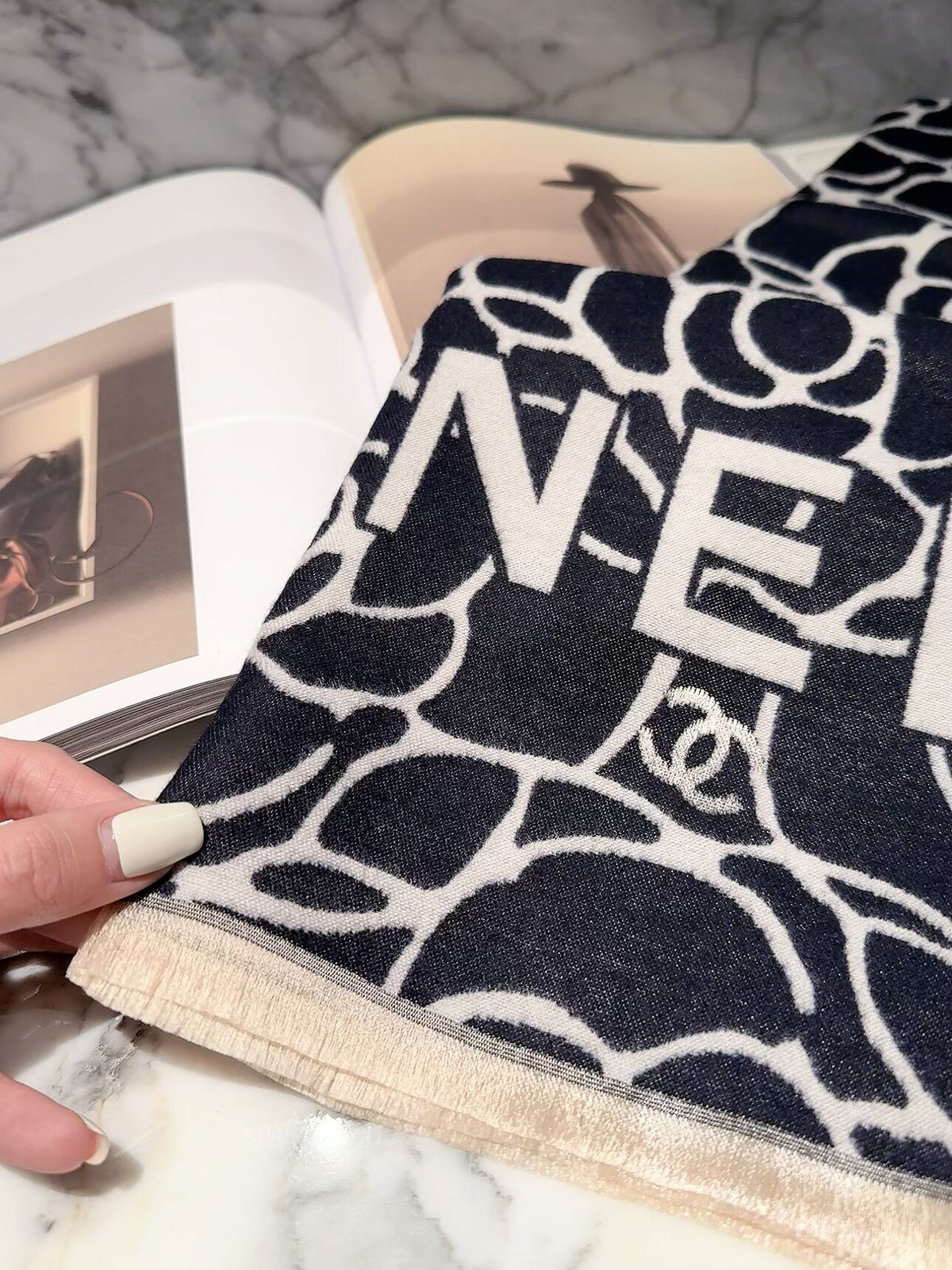 CC2026 New Camellia Cashmere Scarf
