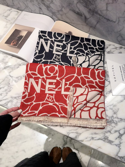 CC2026 New Camellia Cashmere Scarf