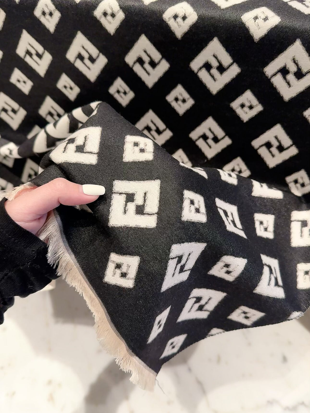 Fendi 2026 New Double F All-over Print Cashmere Scarf