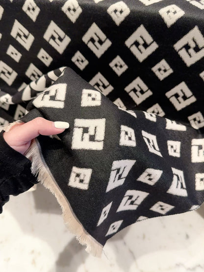 Fendi 2026 New Double F All-over Print Cashmere Scarf
