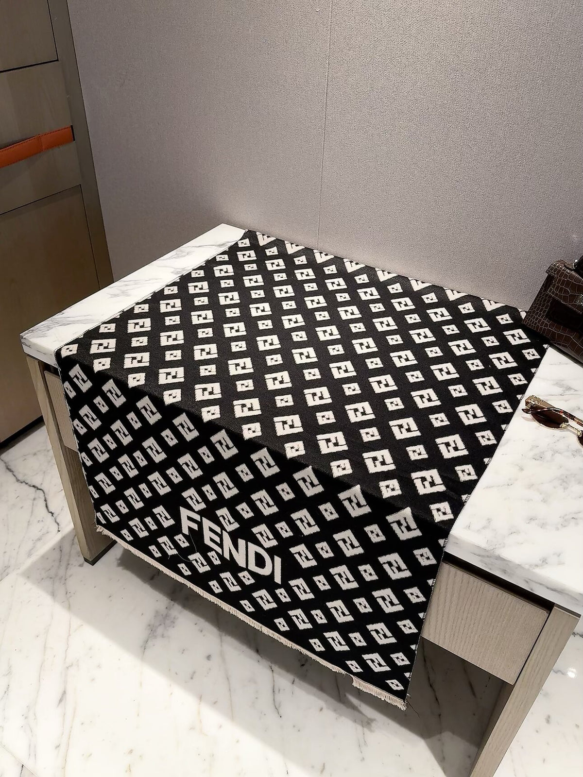 Fendi 2026 New Double F All-over Print Cashmere Scarf