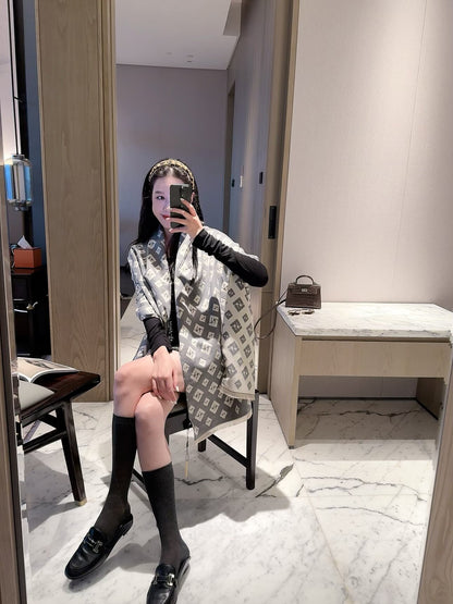 Fendi 2026 New Double F All-over Print Cashmere Scarf