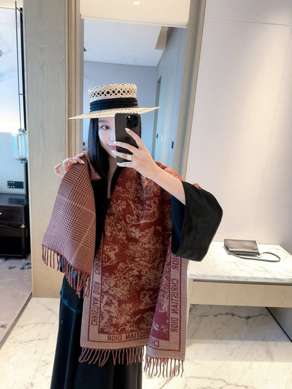 Dior 26 New Jungle Flower Cashmere Scarf