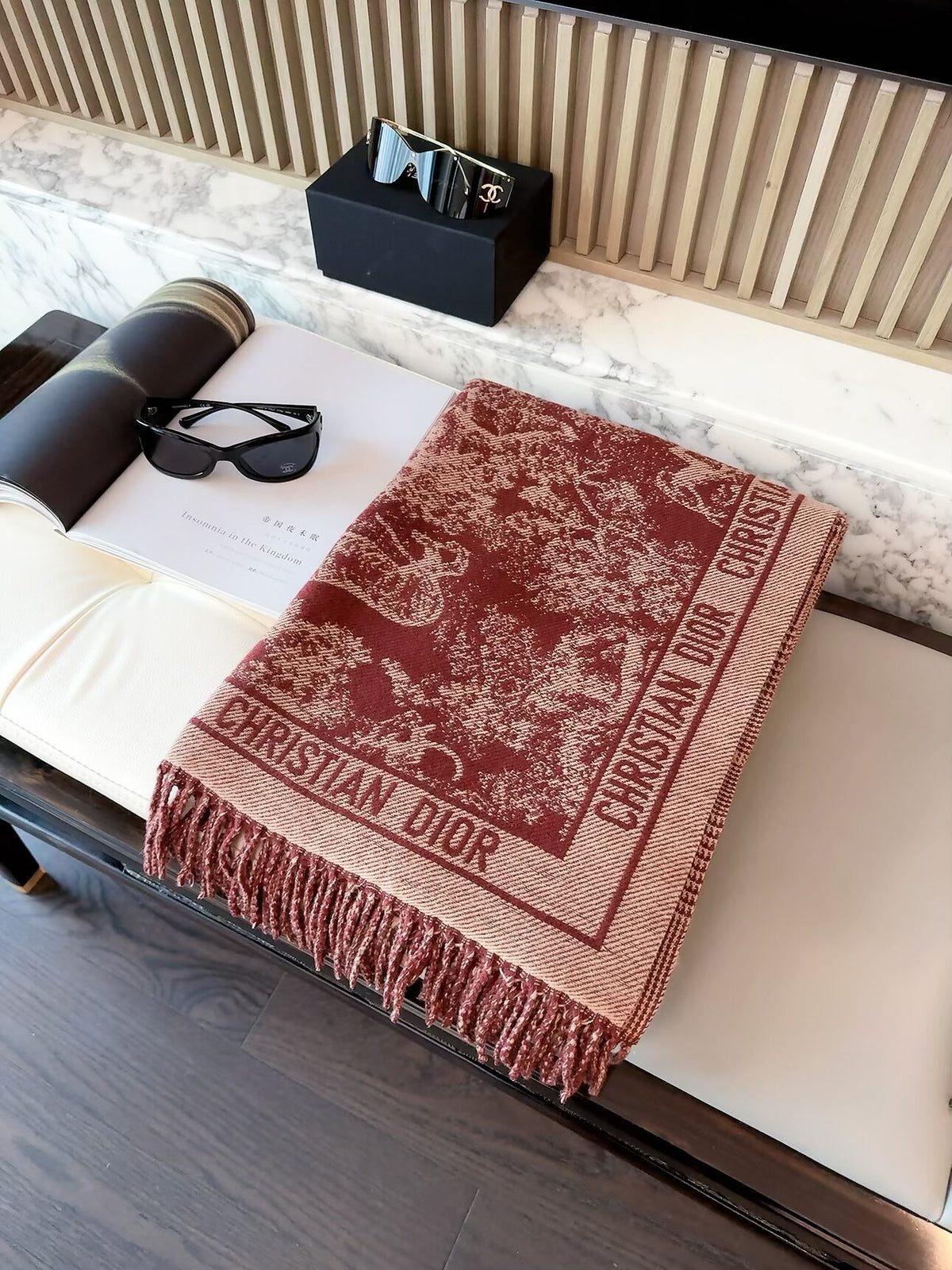 Dior 26 New Jungle Flower Cashmere Scarf