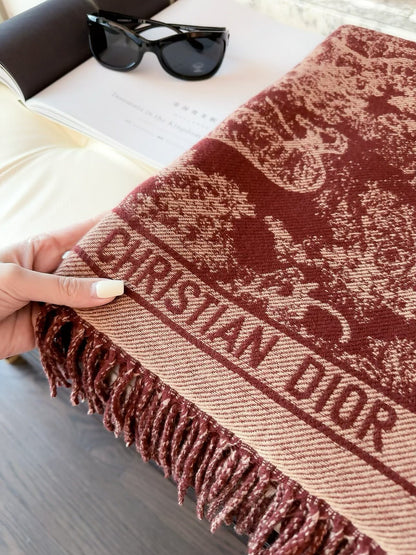 Dior 26 New Jungle Flower Cashmere Scarf