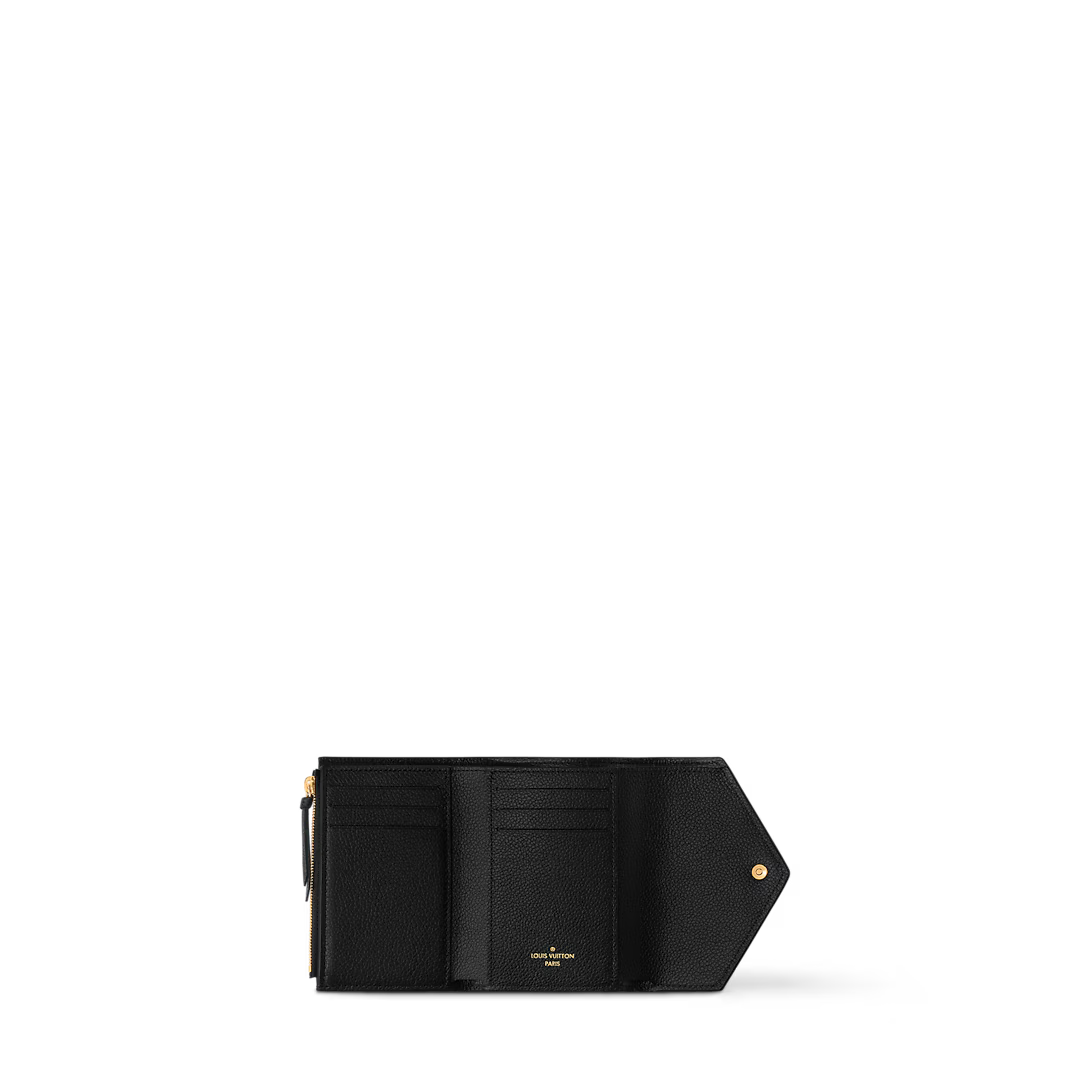 Monogram Envelope Wallet – Compact Zip Card Holder with Elegant Design