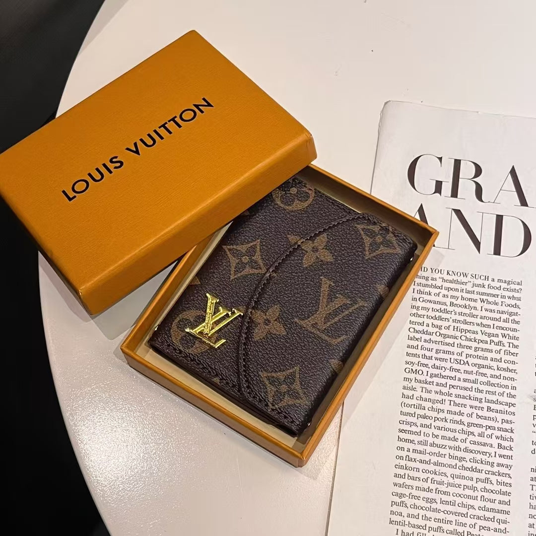 Luxury Lou & GG-Inspired Monogram Compact Wallet Collection