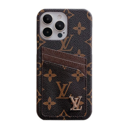 Funda clásica para iPhone con tarjetero de lujo