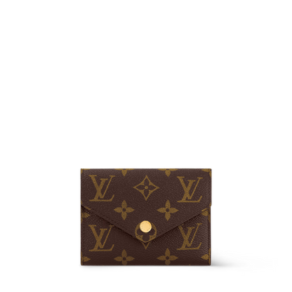 Monogram Envelope Wallet – Compact Zip Card Holder with Elegant Design