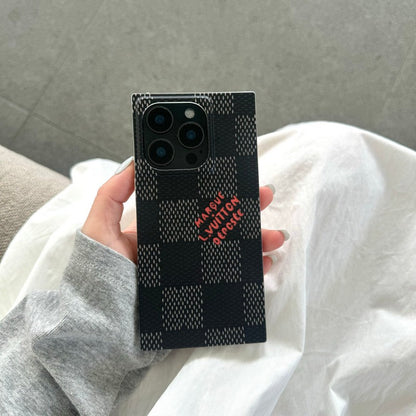 Ylellinen mustavalkoinen neliön iPhone-kuori