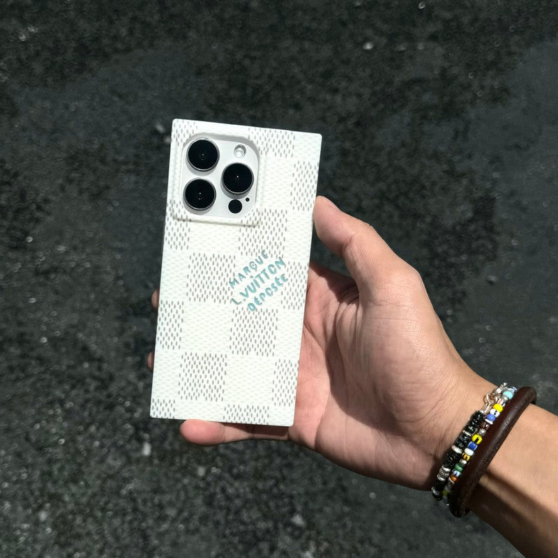 Ylellinen mustavalkoinen neliön iPhone-kuori