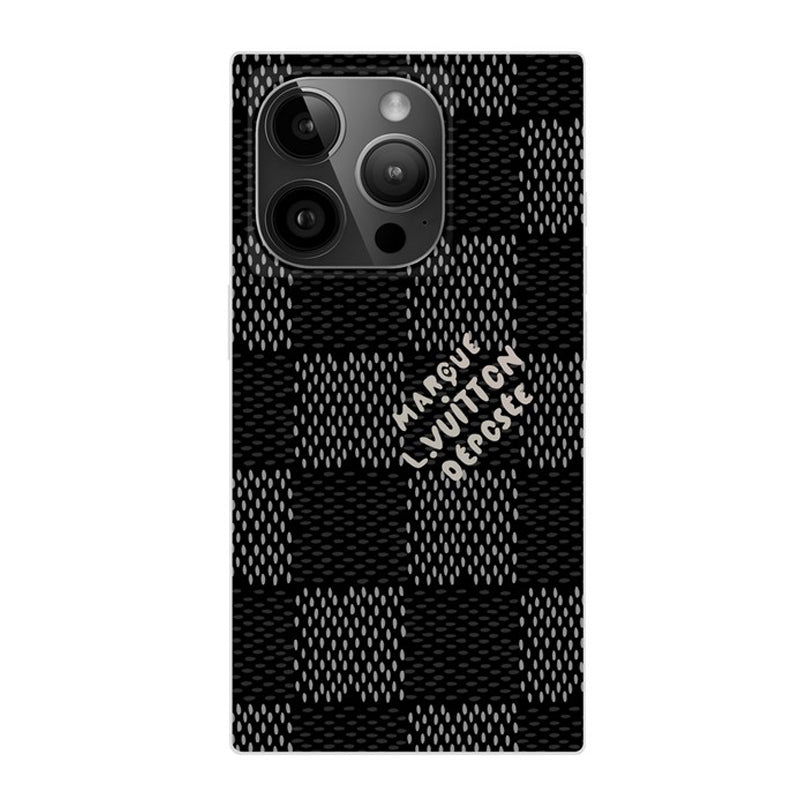 Ylellinen mustavalkoinen neliön iPhone-kuori