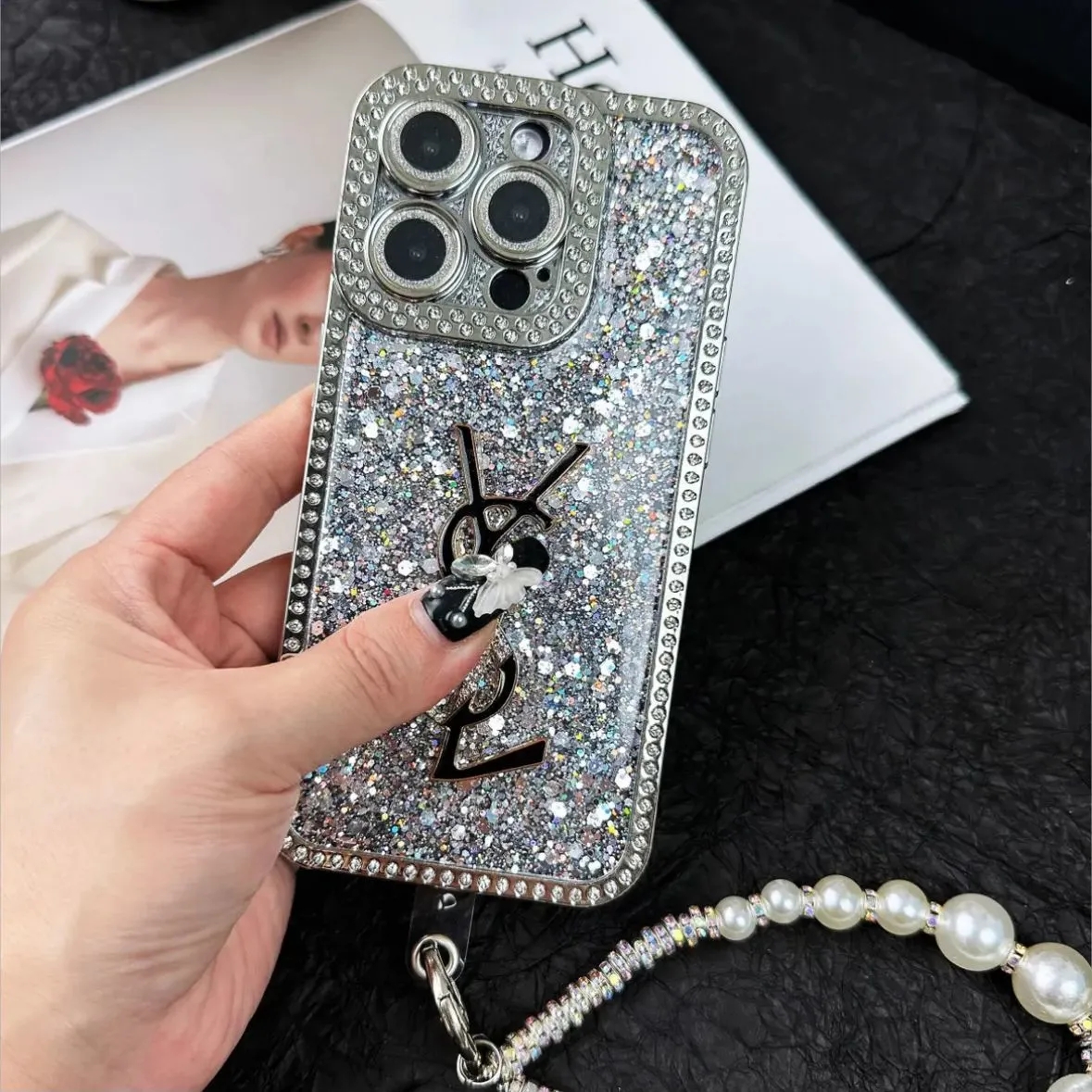 Glitter só Holographic Y - S - L-Inspired iPhone Cás - Diamond Shine Edition